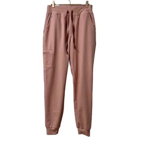 FIGS Womens High Rise Zamora Jogger Scrub Pants Size MT Mauve Pink Healthcare - Picture 1 of 7
